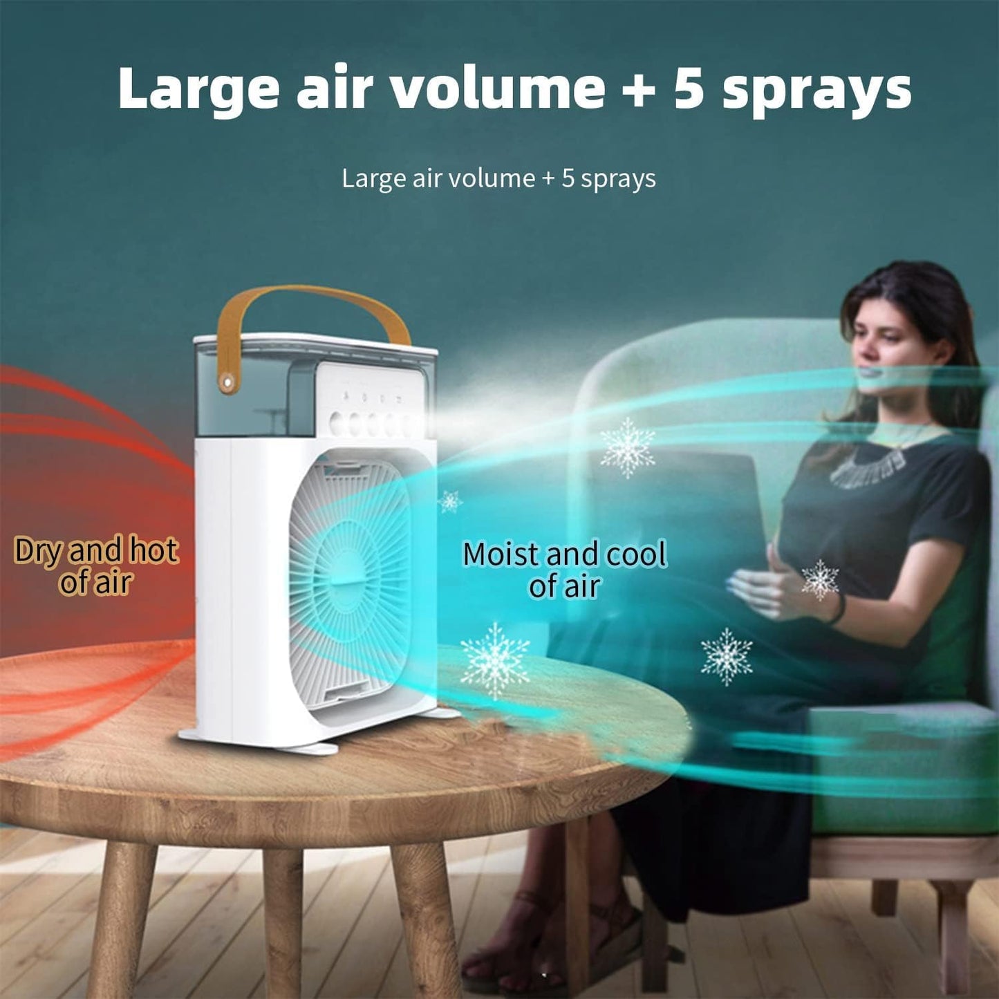 Bazaaroz Mini Humidifier Mini Cooler Fan for Room Cooling Cooler