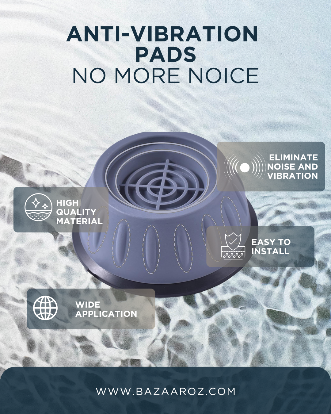 Anti Vibration washing machine pads (set of 4)