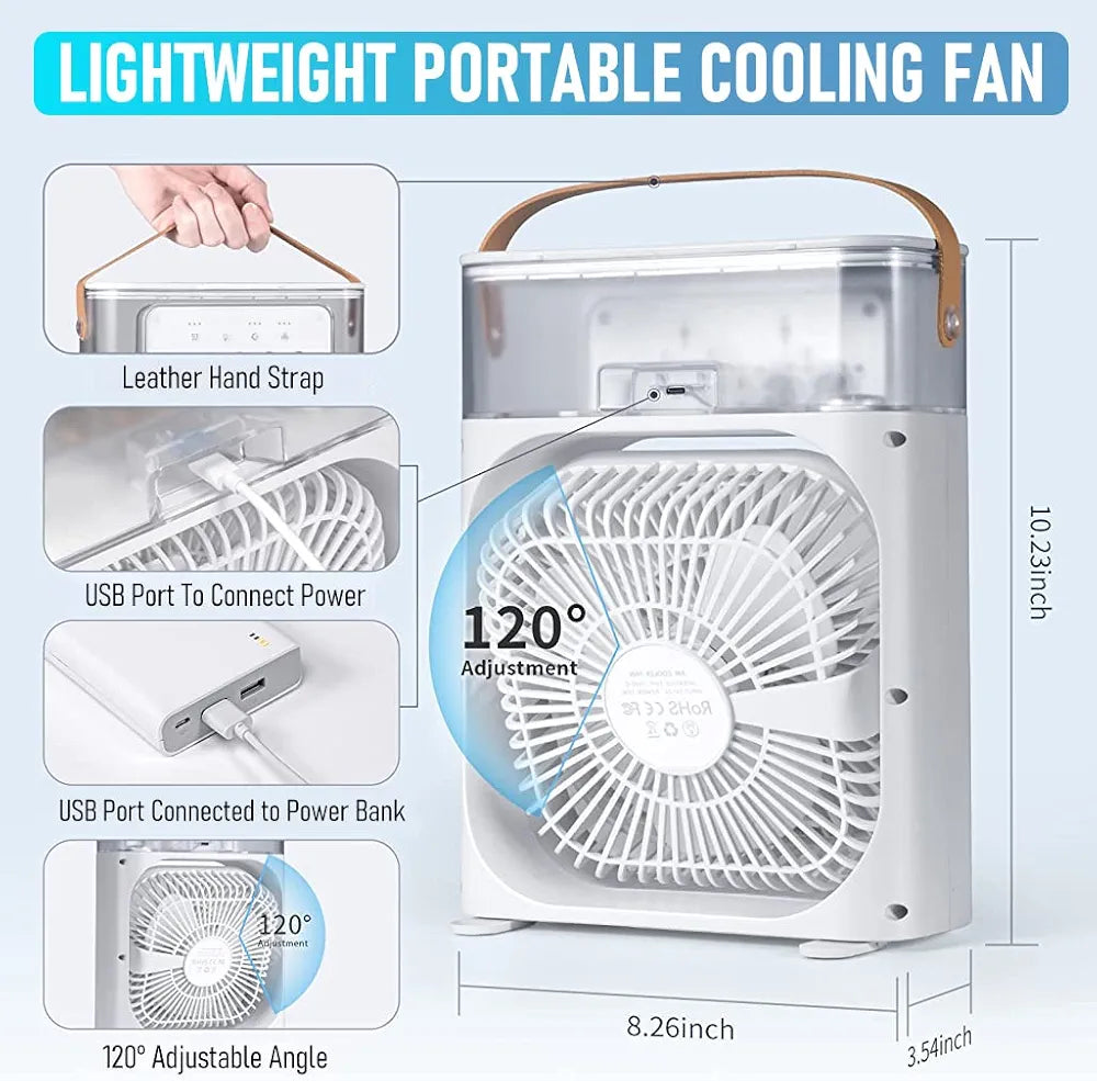 Bazaaroz Mini Humidifier Mini Cooler Fan for Room Cooling Cooler